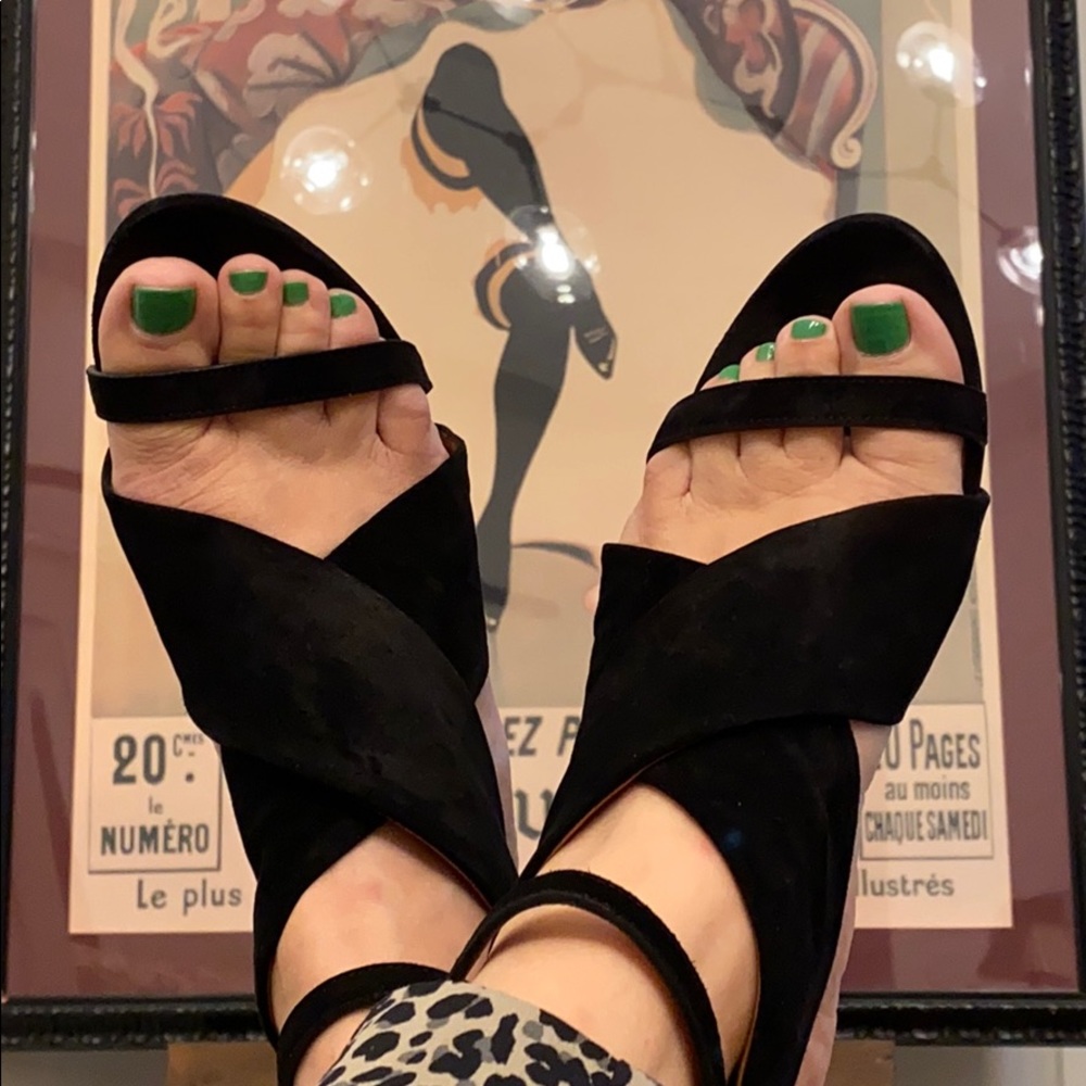 Authentic Givenchy Black Suede Sandals. - image 1